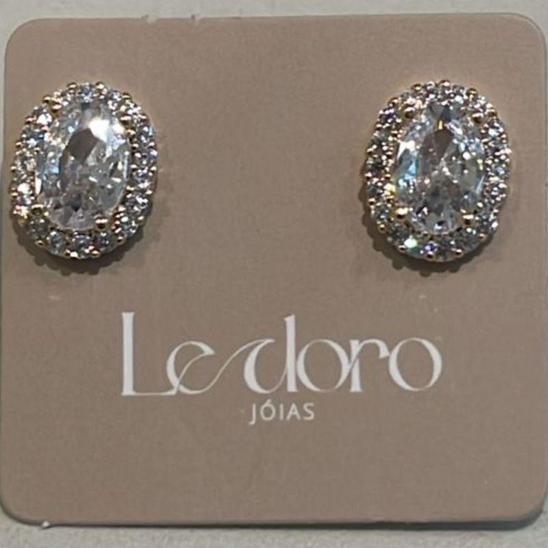 BRINCO FO ZIRC OVAL CRISTAL CRAVEJ  8MM