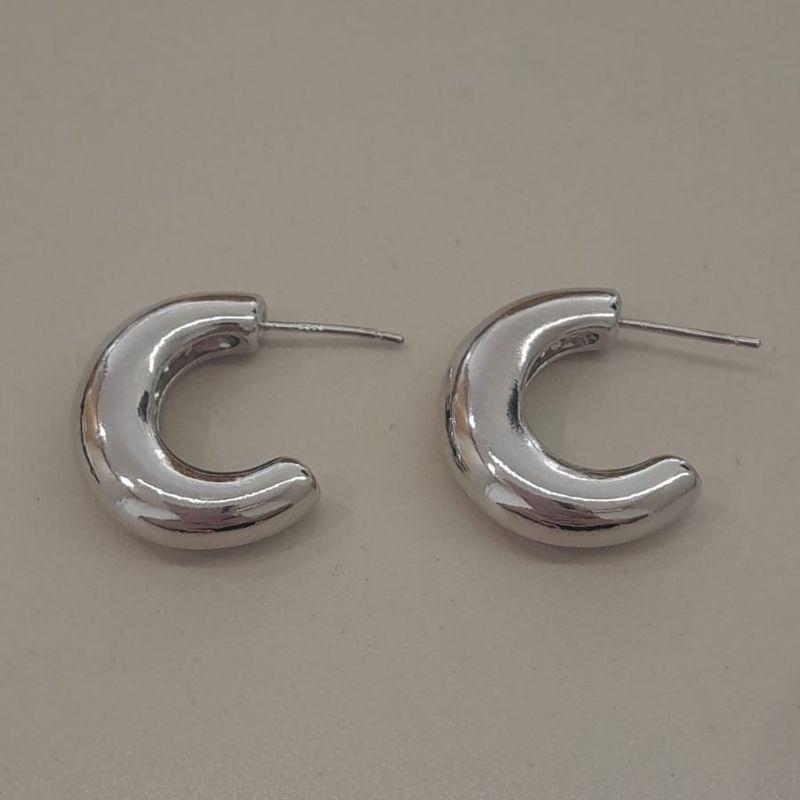 BRINCO MEIA ARGOLA RB  TUBO 21MM X 6MM