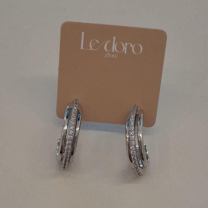 BRINCO RB MEIA ARGOLA 3 FIL LISA CRAVEJADA 21MM