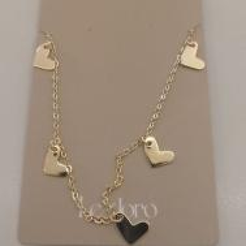 CHOKER FO 5 CORA CHAPA LISO PEND CORR CADEADO 35CM+ALONG