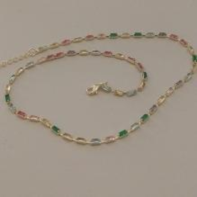 CHOKER FO BAGUETE COLORIDA 1.9MM 30CM+ALONG
