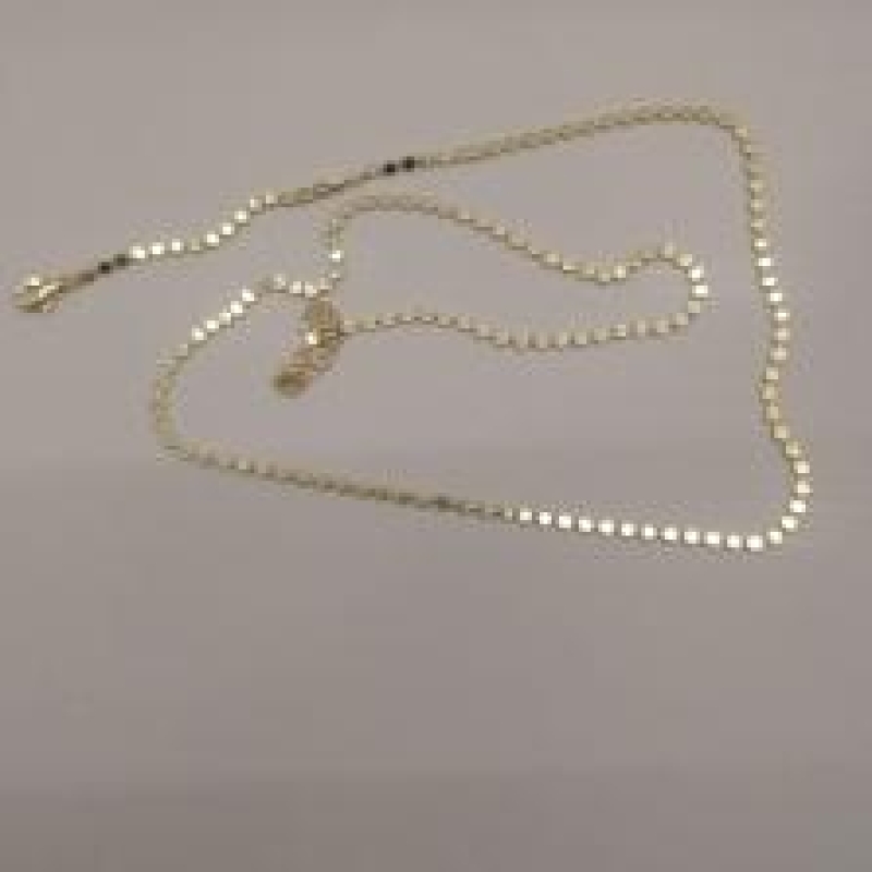 CHOKER  FO  BOLINHA ACHATADA  40CM + ALONG