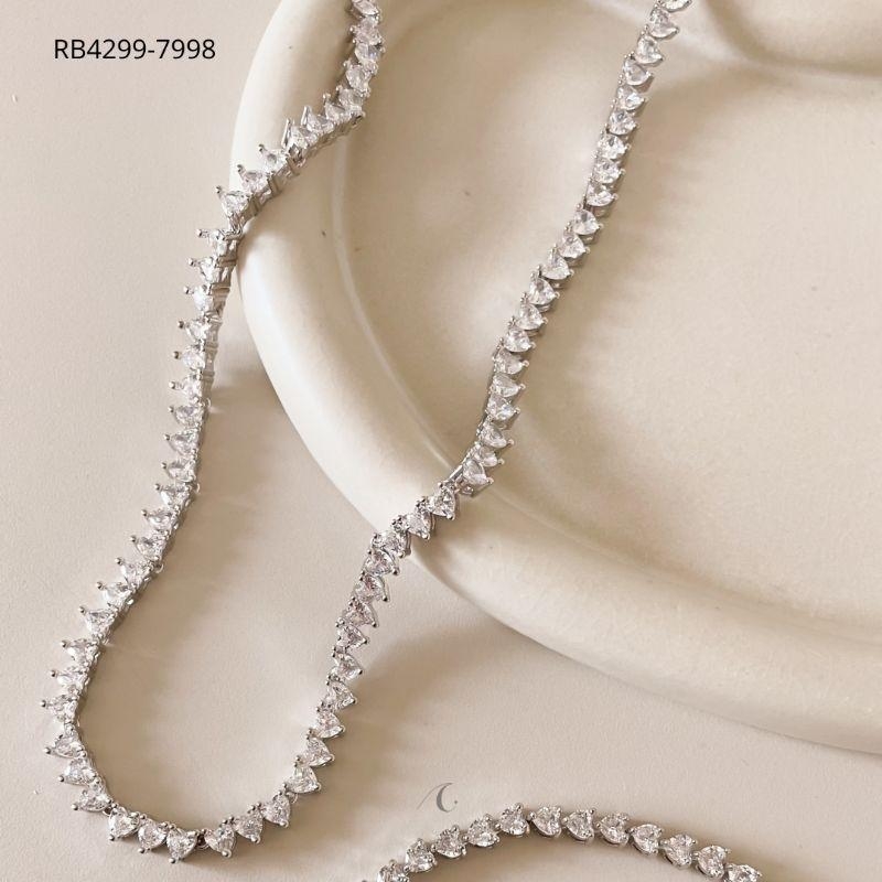 CHOKER RB CORA ZIRC 3 PONTAS 5MM 45CM