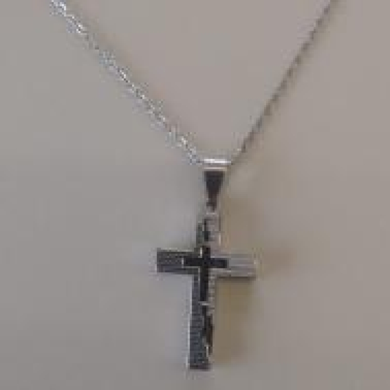 COL AÇO CRUZ 3CM TRABALHADA DESENHADA CORR 50 CM CADEADO