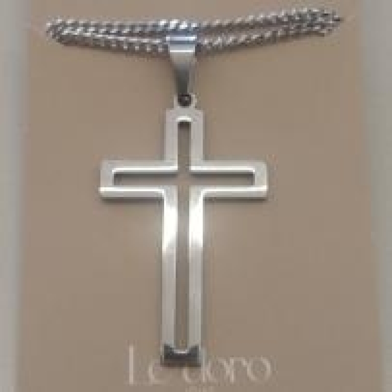 COLAR AÇO CRUZ LISA VAZ QDD 24MMX37MM CORR 70CM