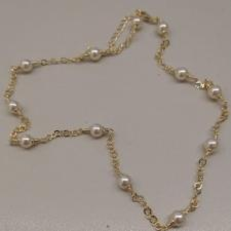 COLAR FO 12 PEROLAS 6MM CORR ELOS 40CM+ALONG