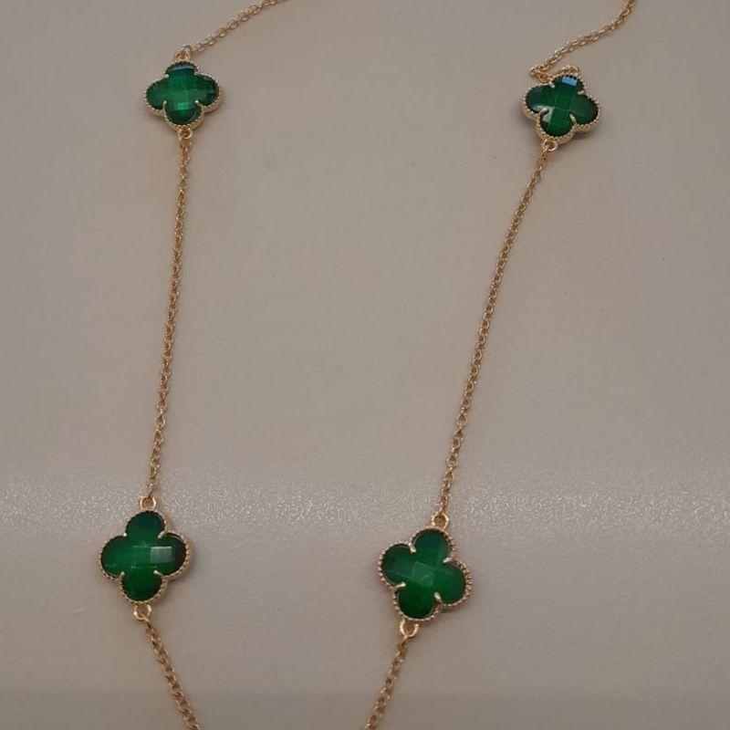 COLAR FO 4 TREVO CORR ELO PORTUGUES 2MM 45CM