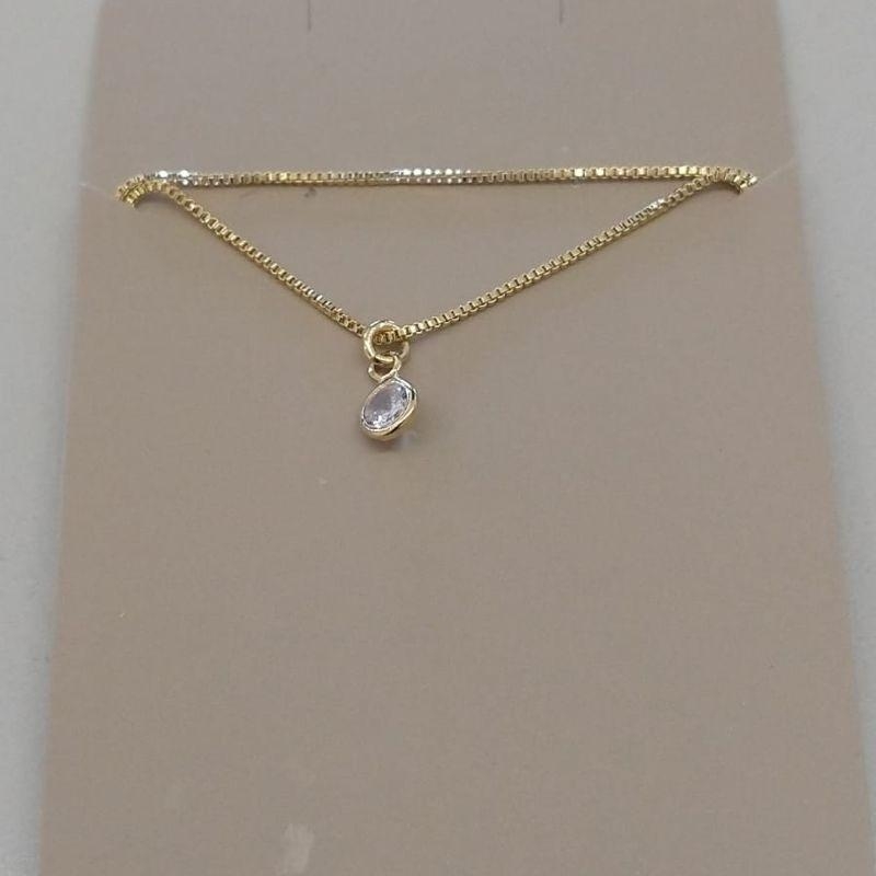 COLAR FO PONTO DE LUZ RDD ZIRC 4MM VENZ 45CM