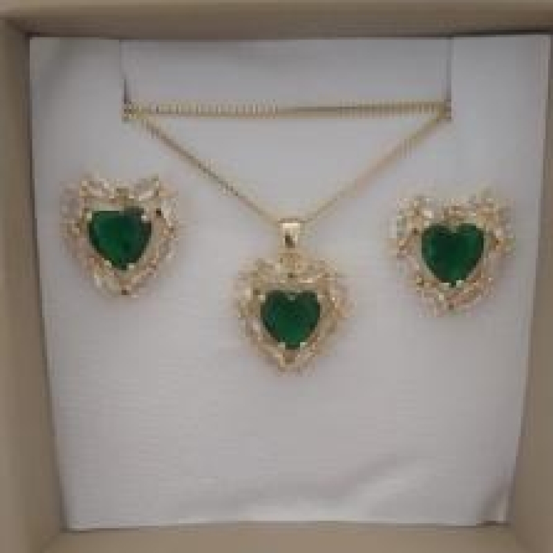 CONJ FO CORA ZIRC OVAL CORA VERDE 15MM CORR VENEZ 50CM