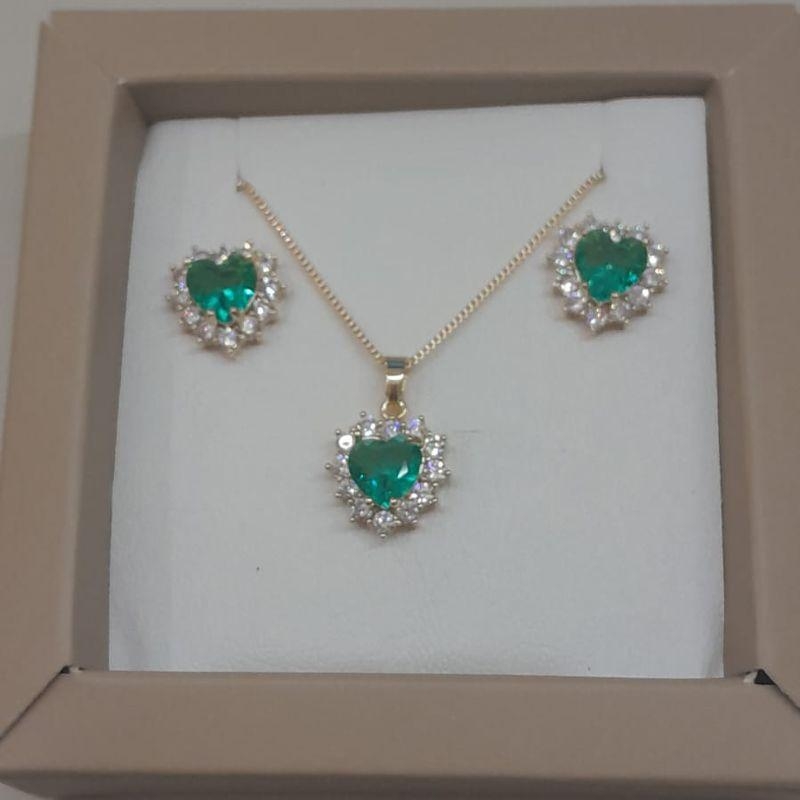CONJ FO CORA ZIRC VERDE 13MM VENEZ 45CM