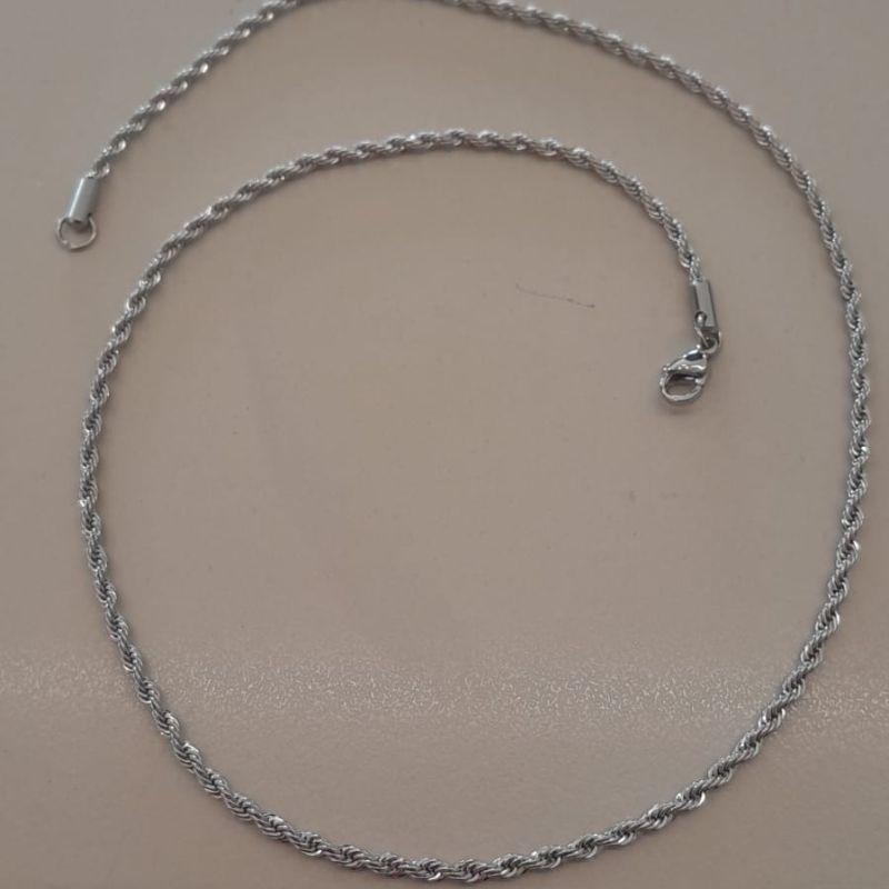 CORRENTE CORDAO BAIANO ACO 2MM 45CM