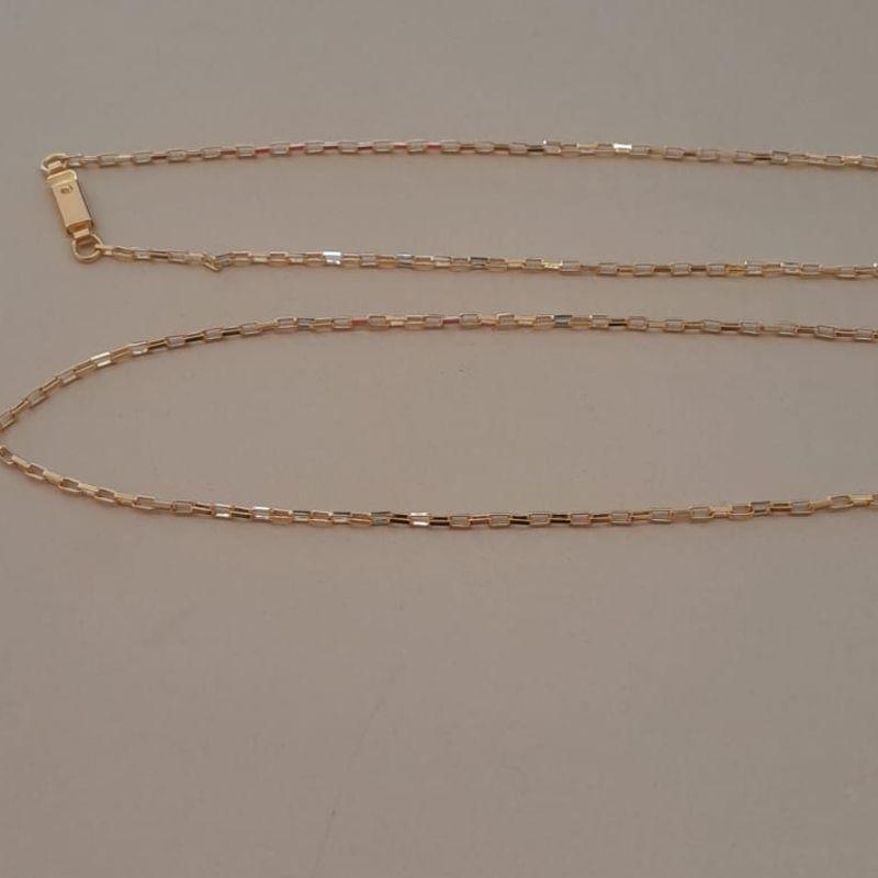 CORRENTE FO CARTIER FINA 1,5MM FECHO GAVETA 70CM