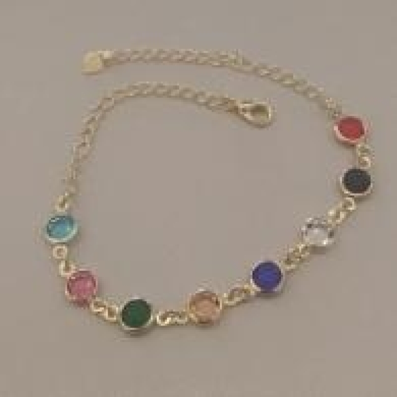 PL FO  8 PEDRA COLORIDA  RDD 6MM 17CM+ LONG