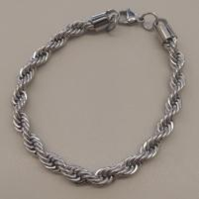 PULSEIRA AÇO CORDÃO BAIANO 6MM 22CM