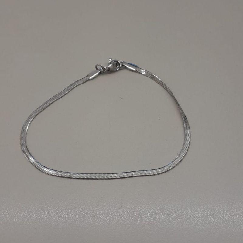 PULSEIRA AÇO FITA LISA 2MM 19CM