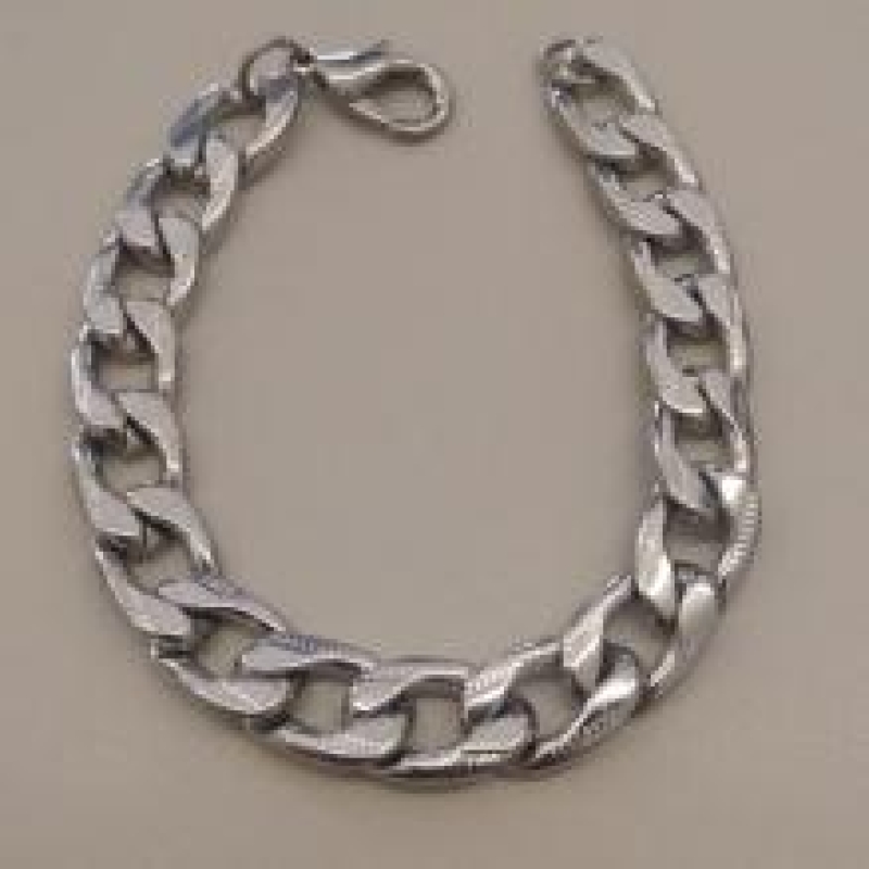 PULSEIRA AÇO GRUME TRABALHADA 11MM  21CM