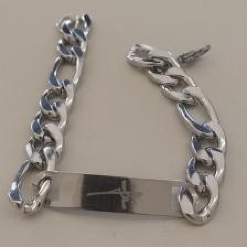 PULSEIRA AÇO PLACA FÉ GRUME 3X1 11MM 21CM