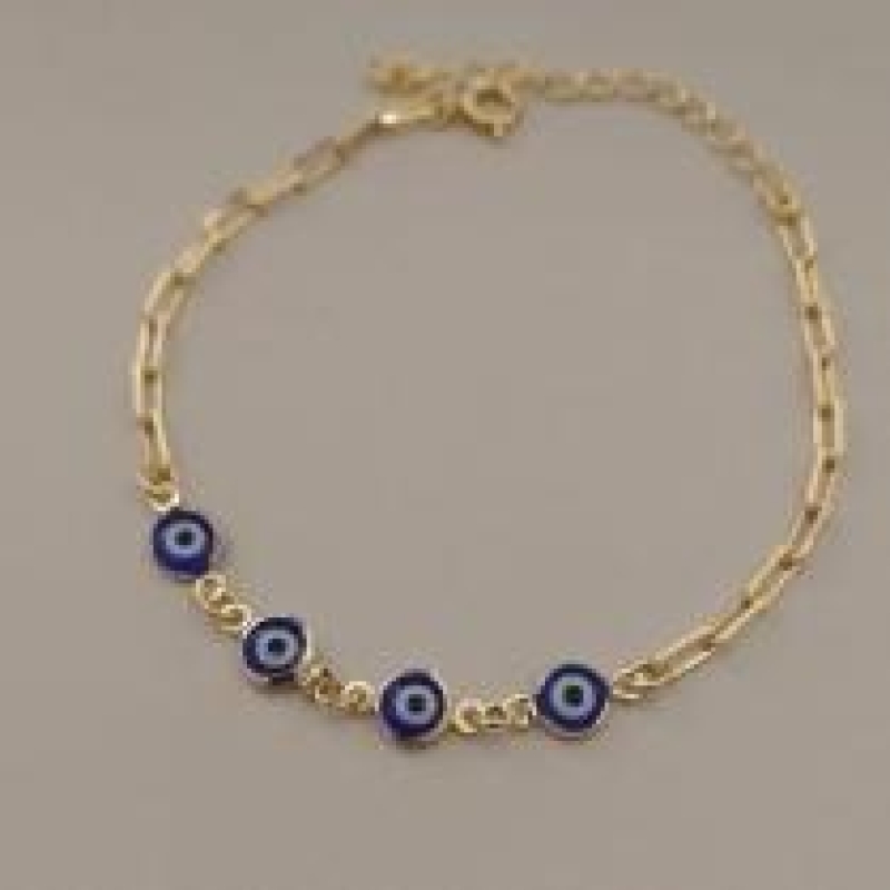 PULSEIRA FO 4 OLHO GREGO CORR CARTIER 18CM+ALONG