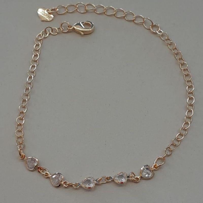 PULSEIRA FO 5 CORA ZIRC CRISTAL CORR ELOS 19CM + ALONG