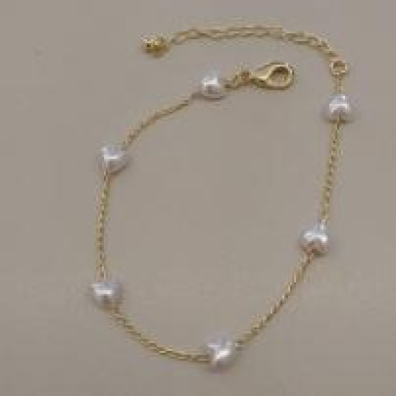 PULSEIRA FO  6 PEROLA CORAÇÃO 17CM + ALONG