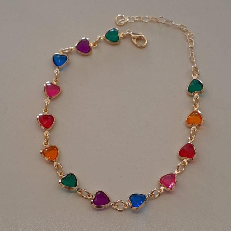 PULSEIRA FO CORA COLORIDO 17CM + ALONG