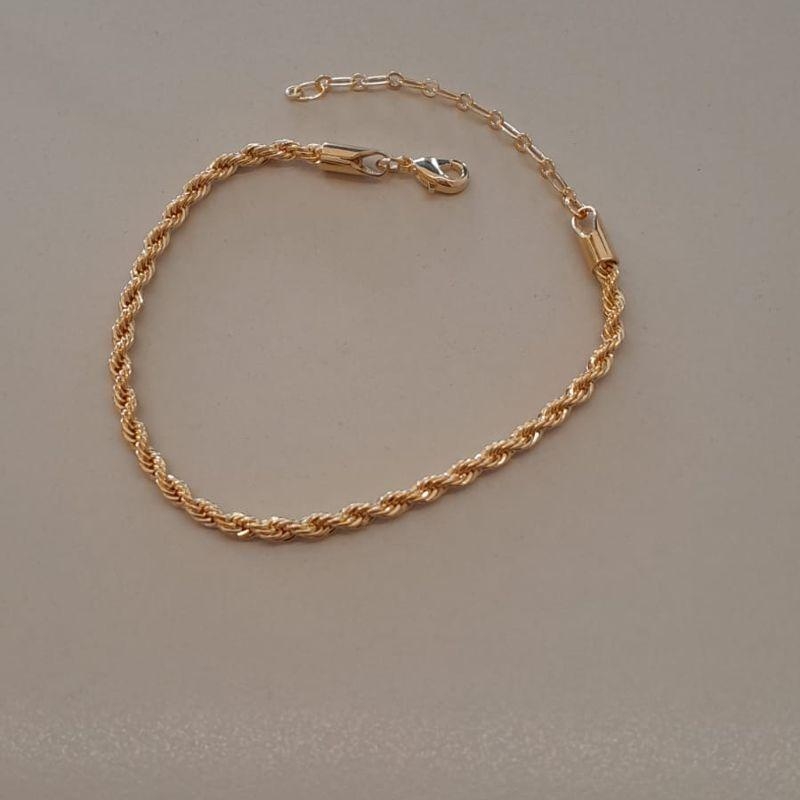 PULSEIRA FO CORDAO BAINO 2,5MM 16CM + ALONG