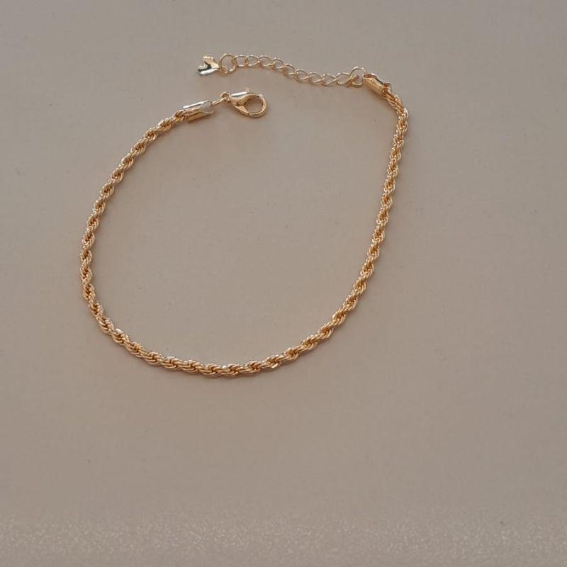 PULSEIRA FO CORDAO BAINO 2MM 18CM + ALONG