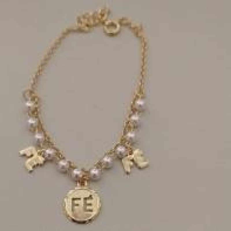 PULSEIRA FO DUPLA PEROLA 3 FÉ PEND 16CM+ALONG