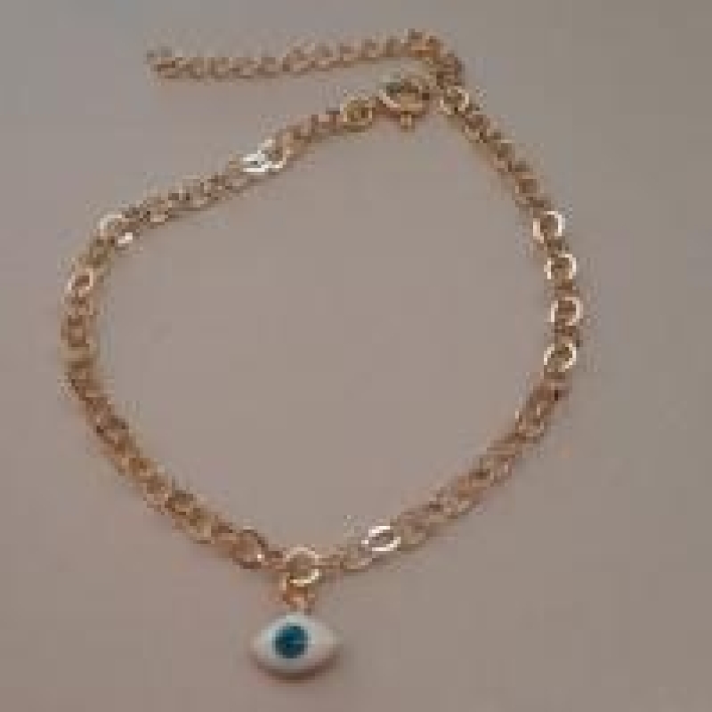 PULSEIRA FO ELOS OLHO GREGO PEND 18CM+ALONG