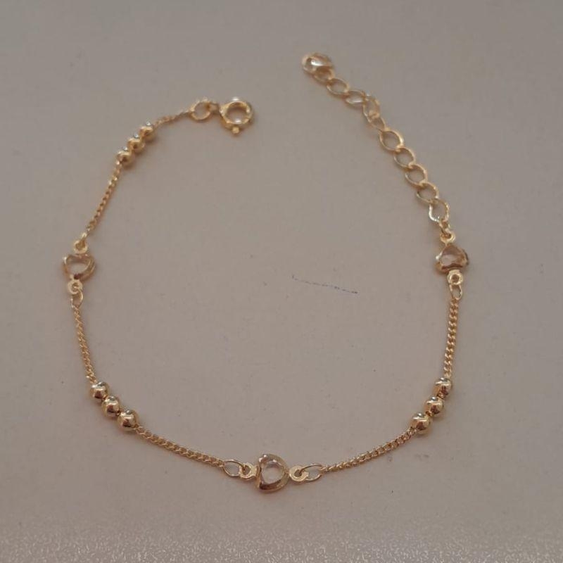 PULSEIRA FO INF 3 CORA 9 BOLINHA LISA CORR GRUME 15CM + ALONG