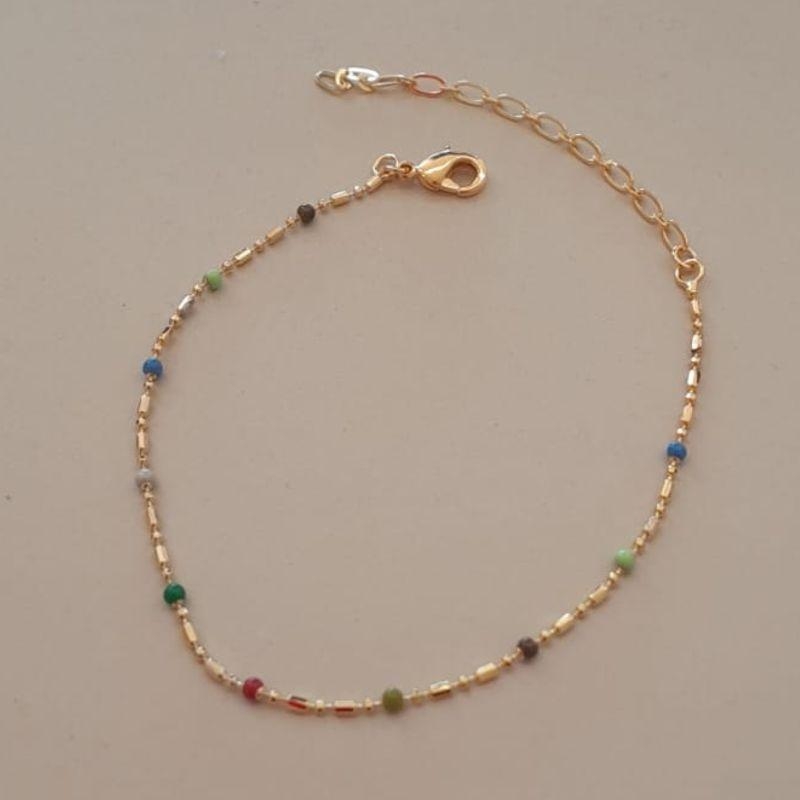 PULSEIRA FO INF BOLINHA COLORIDA TUBINHO 16CM + ALONG