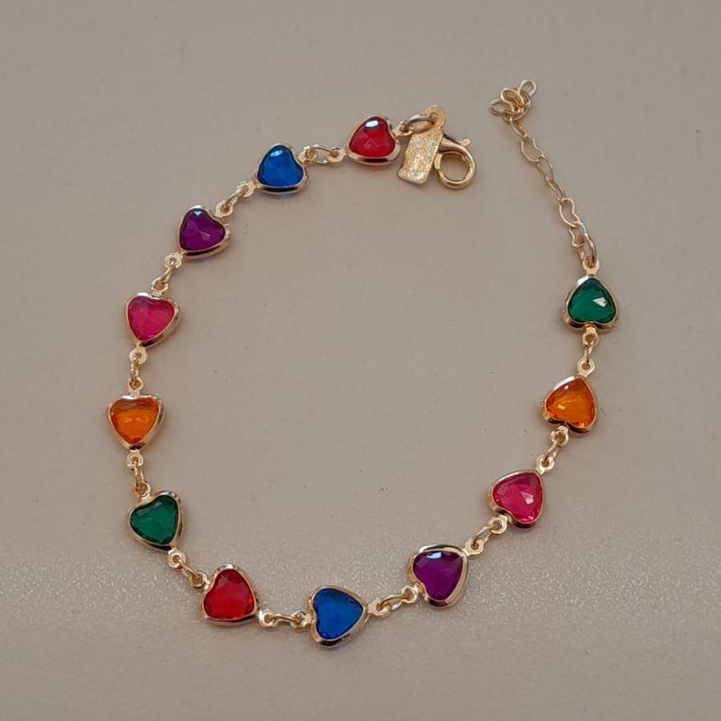 PULSEIRA FO INF CORA COLORIDO 15CM + ALONG