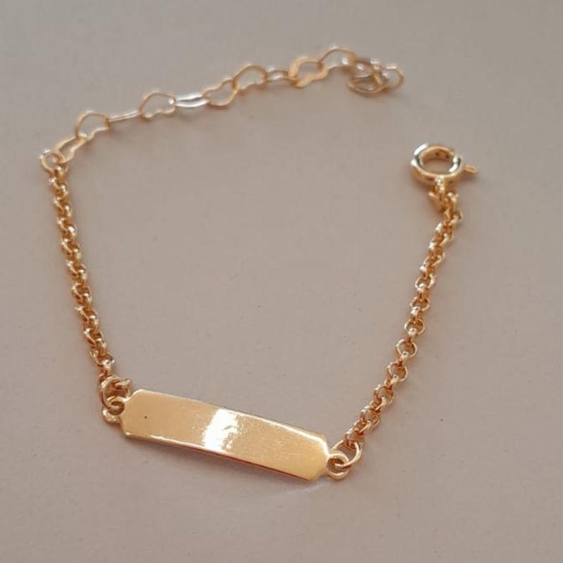 PULSEIRA FO INF PLACA LISA CORR ELO PORTUGUES 9CM + ALONG