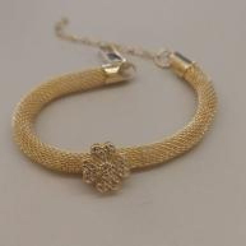 PULSEIRA FO MALHADA COM FLOR