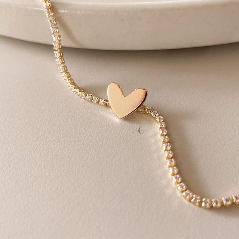 PULSEIRA FO RIVIERA CORA CHAPA LISA 16CM + ALONG