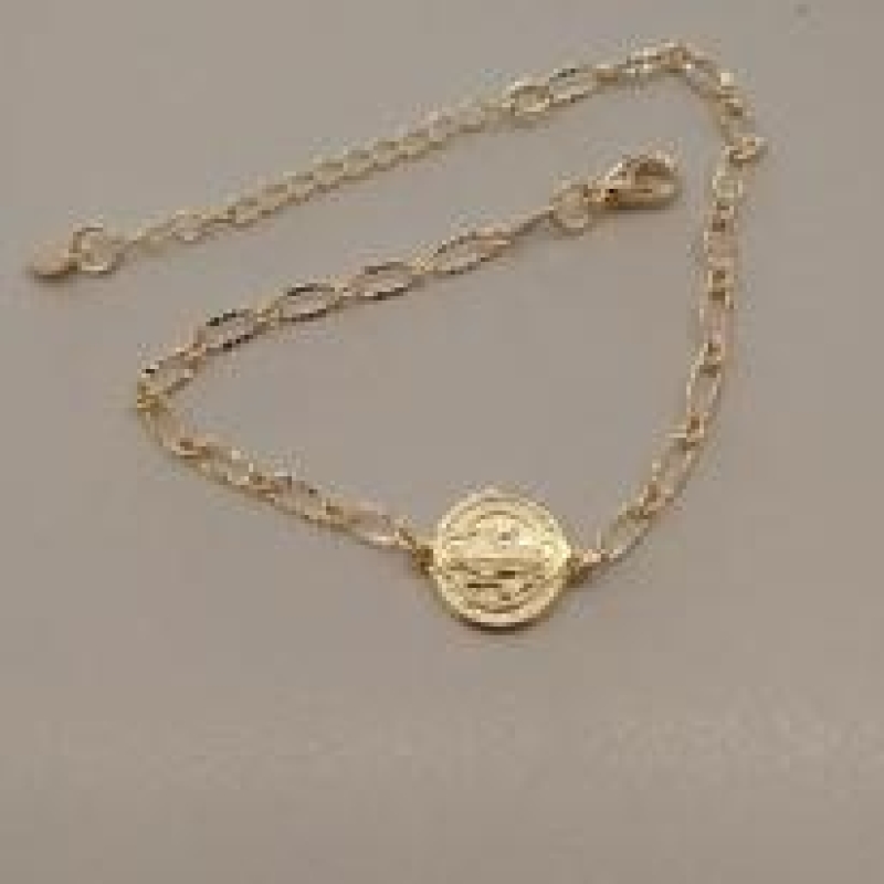 PULSEIRA FO SÃO BENTO RDD 12MM CORR ELOS LAMINADO 18CM +ALONG