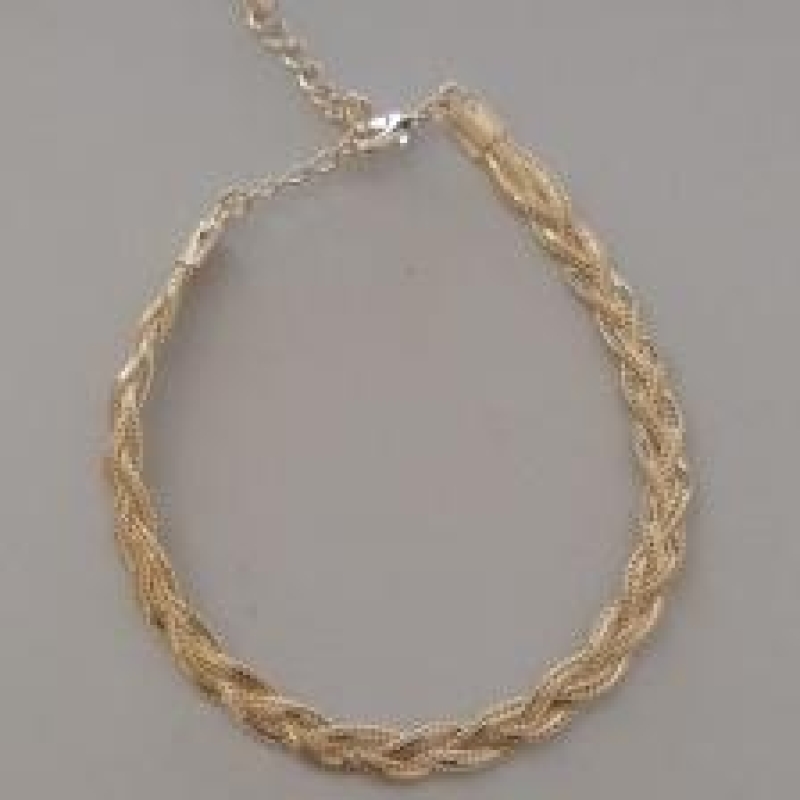 PULSEIRA FO TRANÇADA  4,5MM 17CM+ALONG