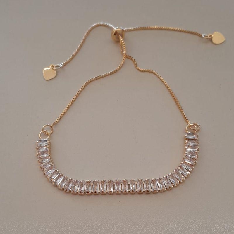 PULSEIRA FO ZIRC BAGUETE 5MM GRAVATA CORA PONTAS