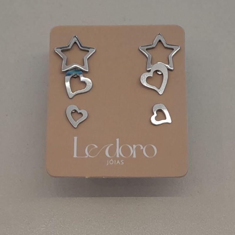 TRIO ACO  ESTRELA VAZ 8MM CORA VAZ 6MM CORA 4MM