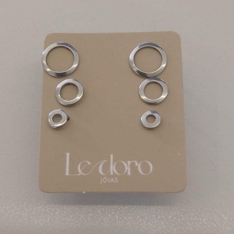 TRIO ACO GEOMETRICO REDONDO 8MM 6MM 4MM