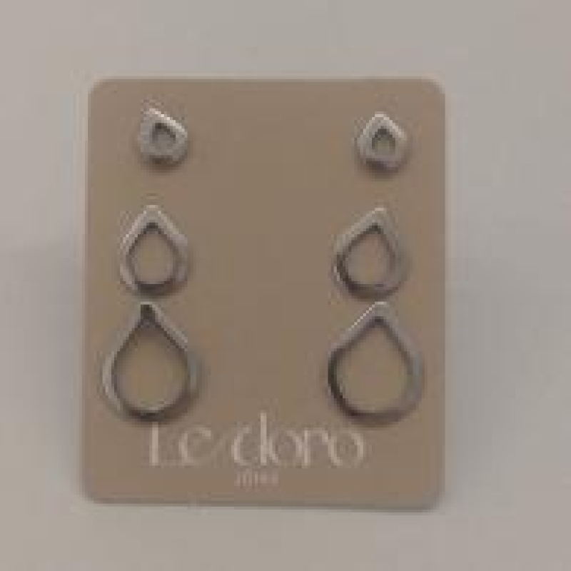 TRIO AÇO GOTA LISA VAZ 4MM 6MM 8MM