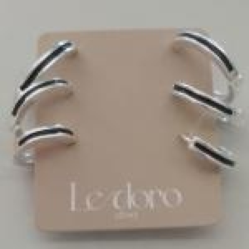 TRIO ARG PRATA PURA 1 FIL PRETO 14MM 12MM 10MM X 2MM