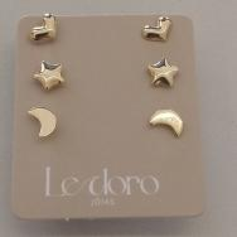 TRIO FO CORA  ESTRELA LUA LISA 5MM