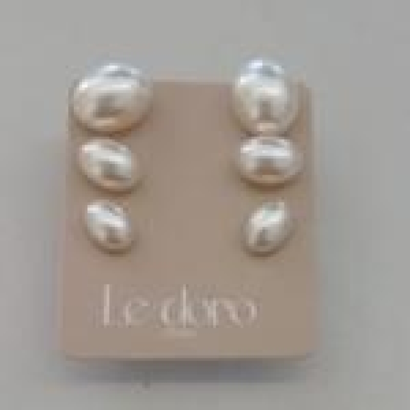 TRIO FO PEROLA OVAL ACHATADA 7MM 6MM 4MM