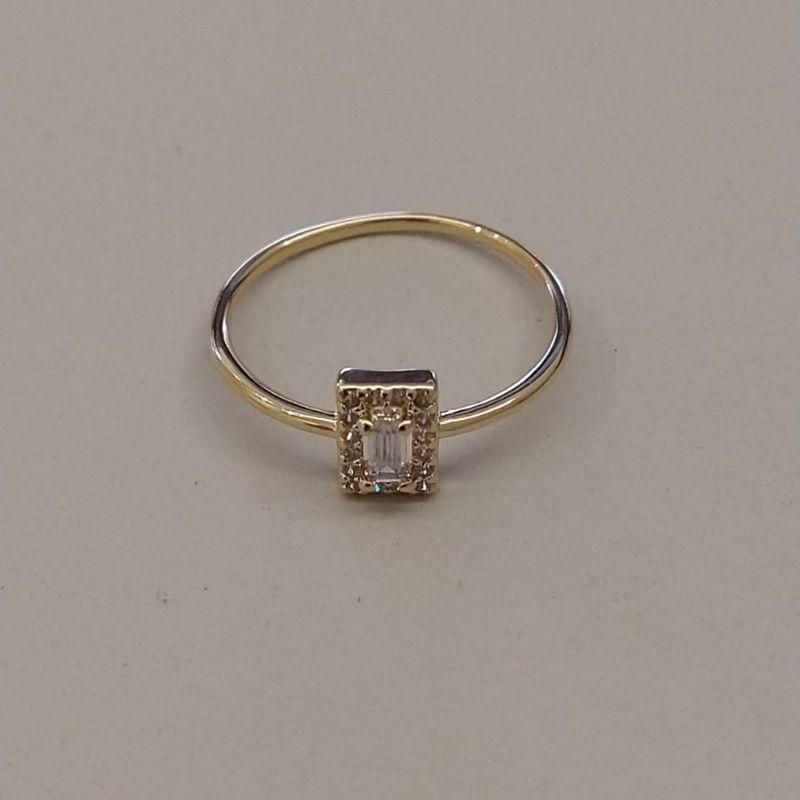 ANEL FO QDD ZIRC BAGUETE CRISTAL CRAVEJ 5MM