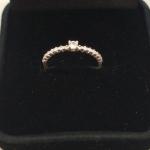 ANEL PRATA SOLITARIO ZIRC CRISTAL  ROSA