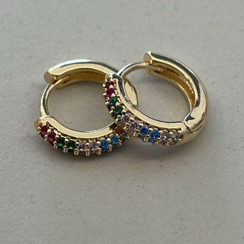 ARGOLA FO ARG 2 FIL CRAVEJ COLORIDO  8MM