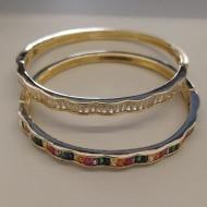 BRACELETE FO ZIRC COLORIDO BAGUETE