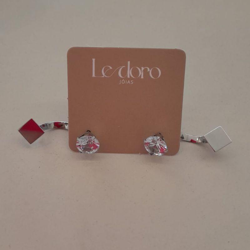 BRINCO ACO EAR CUFF ZIRC RDD 6MM PLACA LISA PEND
