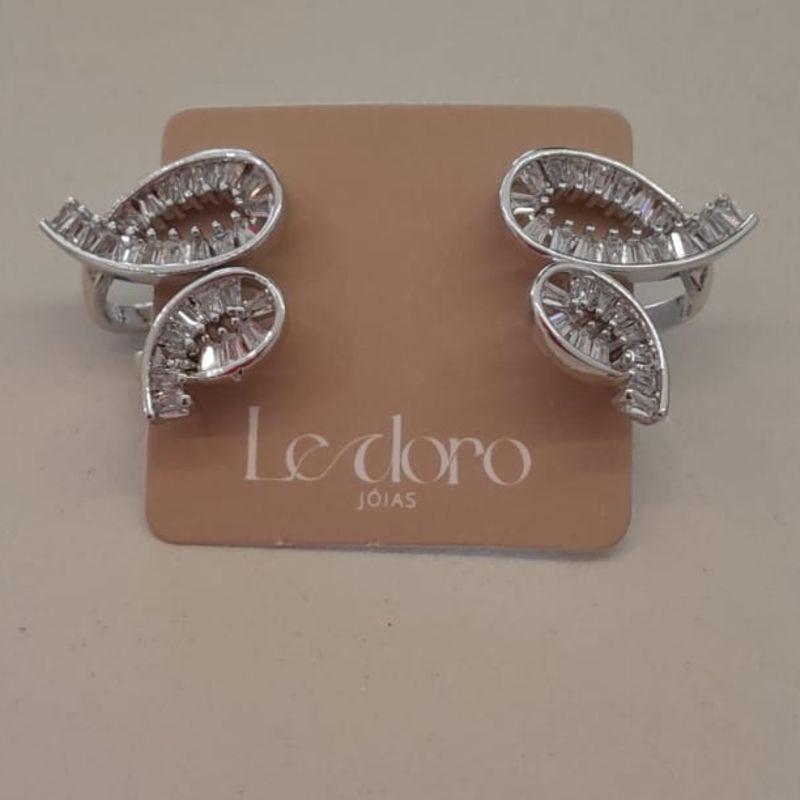 BRINCO RB EAR CUFF GOTA DUPLA BAGUETE 15MM
